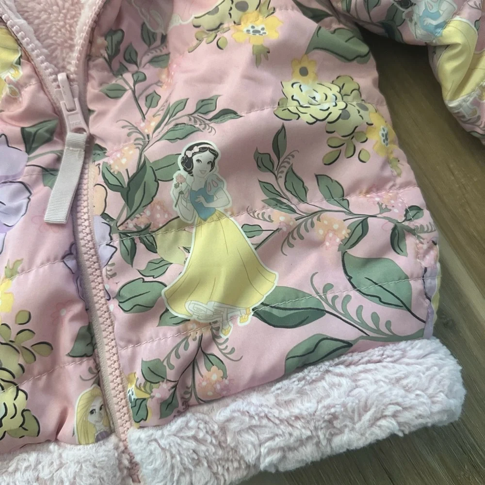 Disney Princess Hooded Jacket Reversible - Picture 3 of 7
